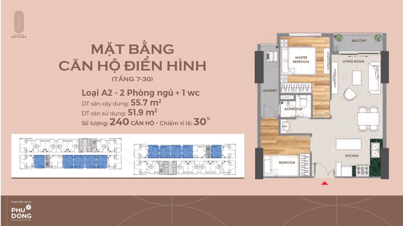 thiết kế căn A2 phú đông skyone