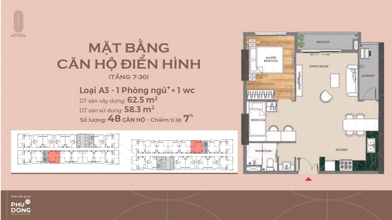 thiết kế căn A3 phú đông skyone