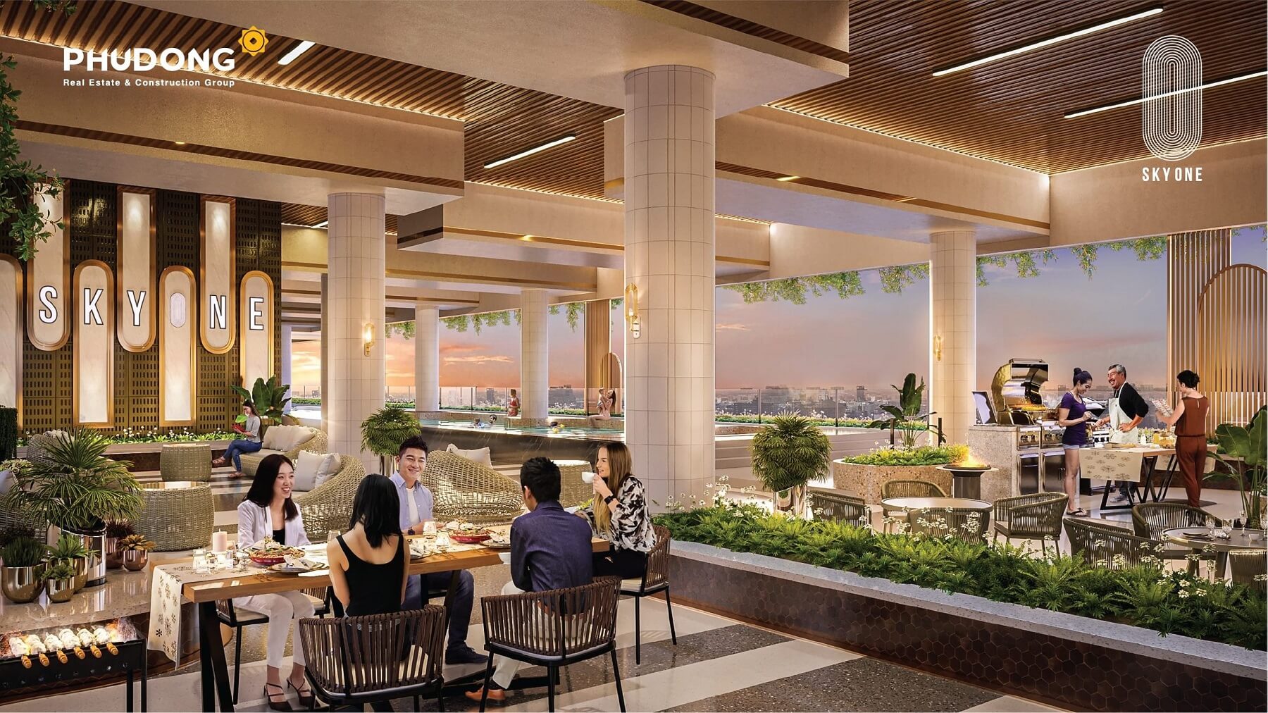 tiện ích khu BBQ phú đông skyone