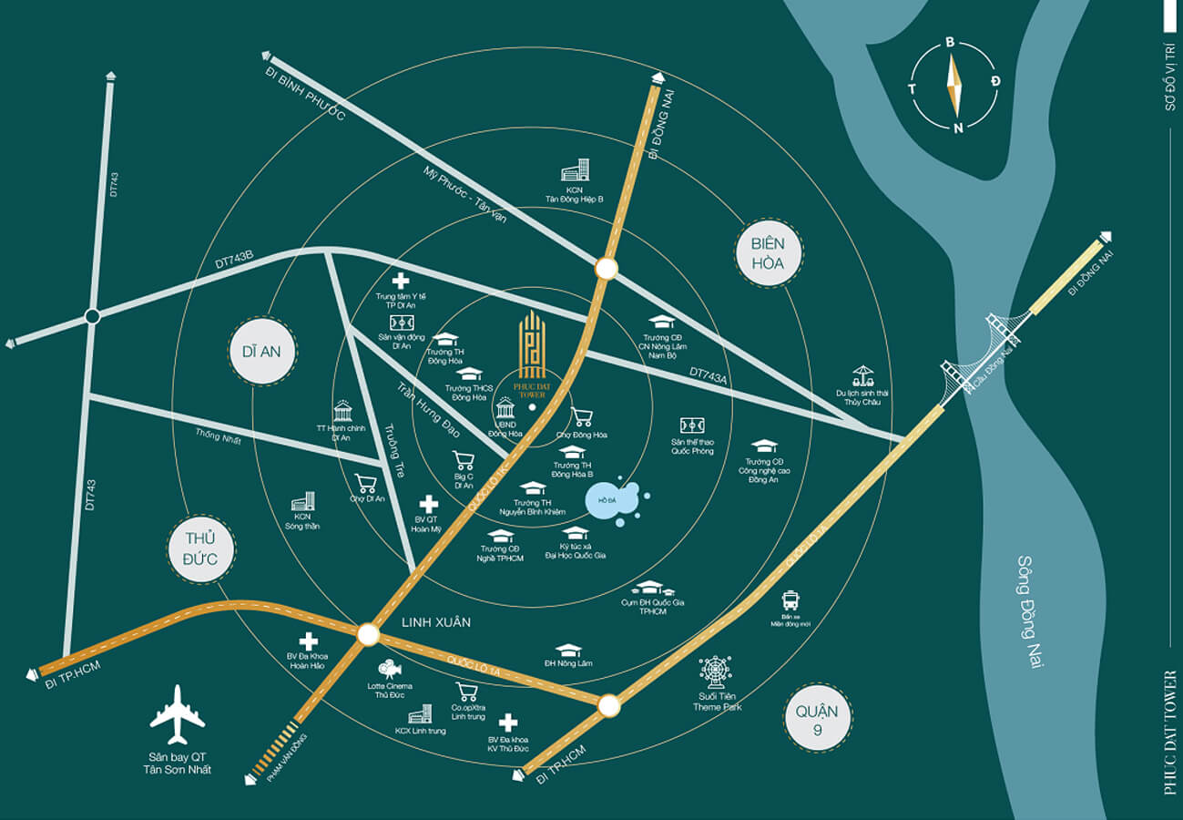 vị trí chung cư phúc đạt