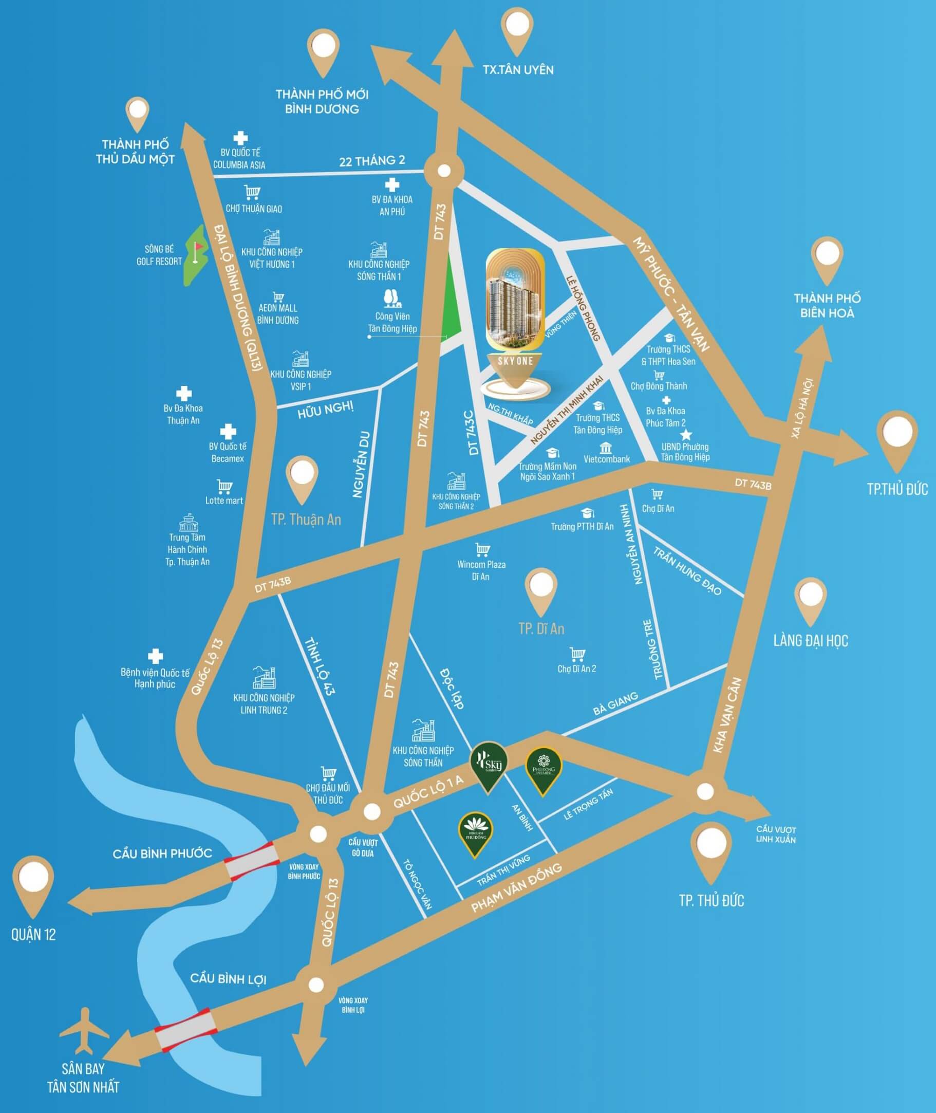 vị trí chung cư phú đông skyone